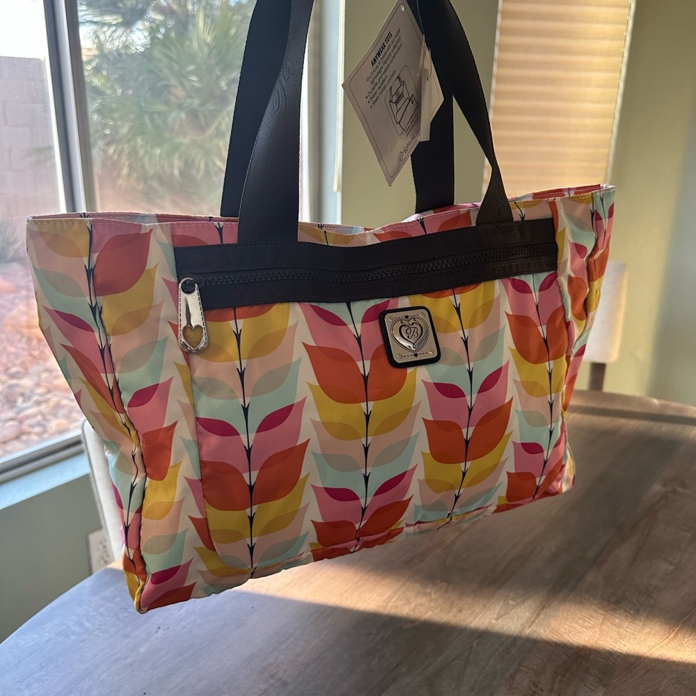 Brighton Packable Anywhere Tote Bag - Live Love Travel Multicolored Ripstop